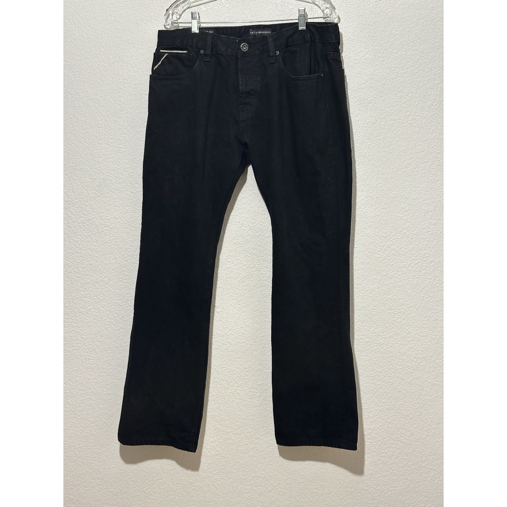 Cult of Individuality Jeans Mens Black Rebel Straight‎ Heritage Button Fly 36X32